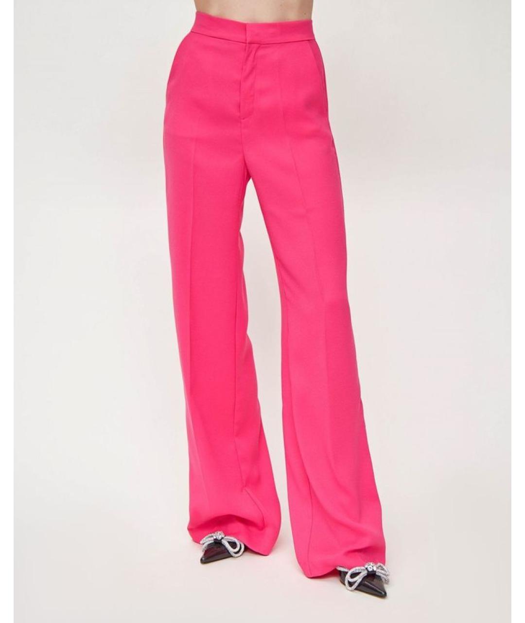 THE ANDAMANE Розовые прямые брюки, фото 3