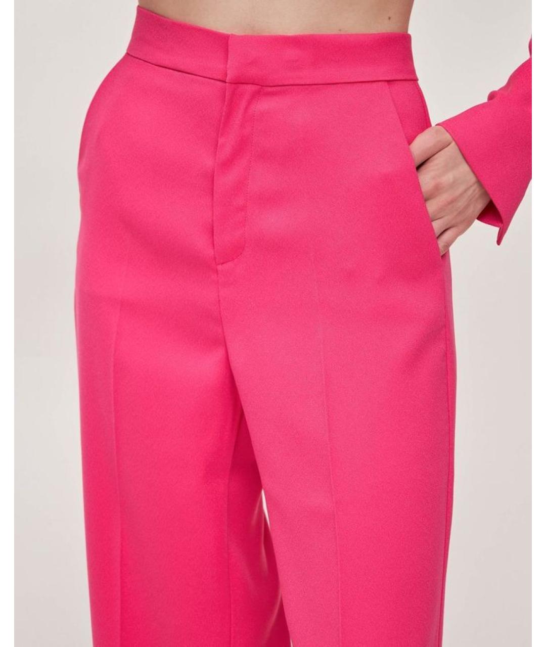THE ANDAMANE Розовые прямые брюки, фото 6