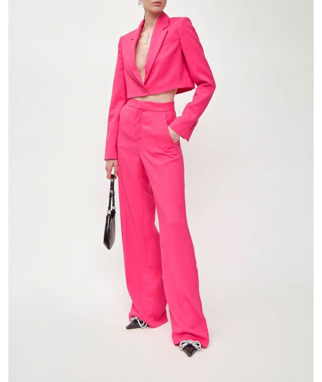 THE ANDAMANE Розовые прямые брюки, фото 2