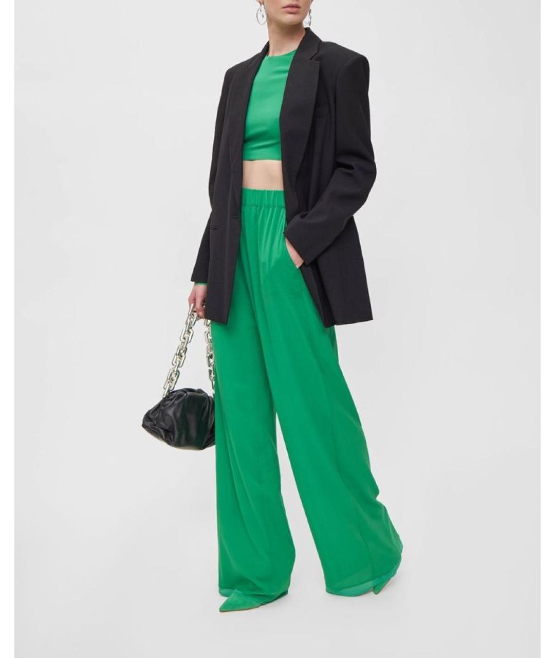 THE ANDAMANE Зеленые брюки широкие, фото 2