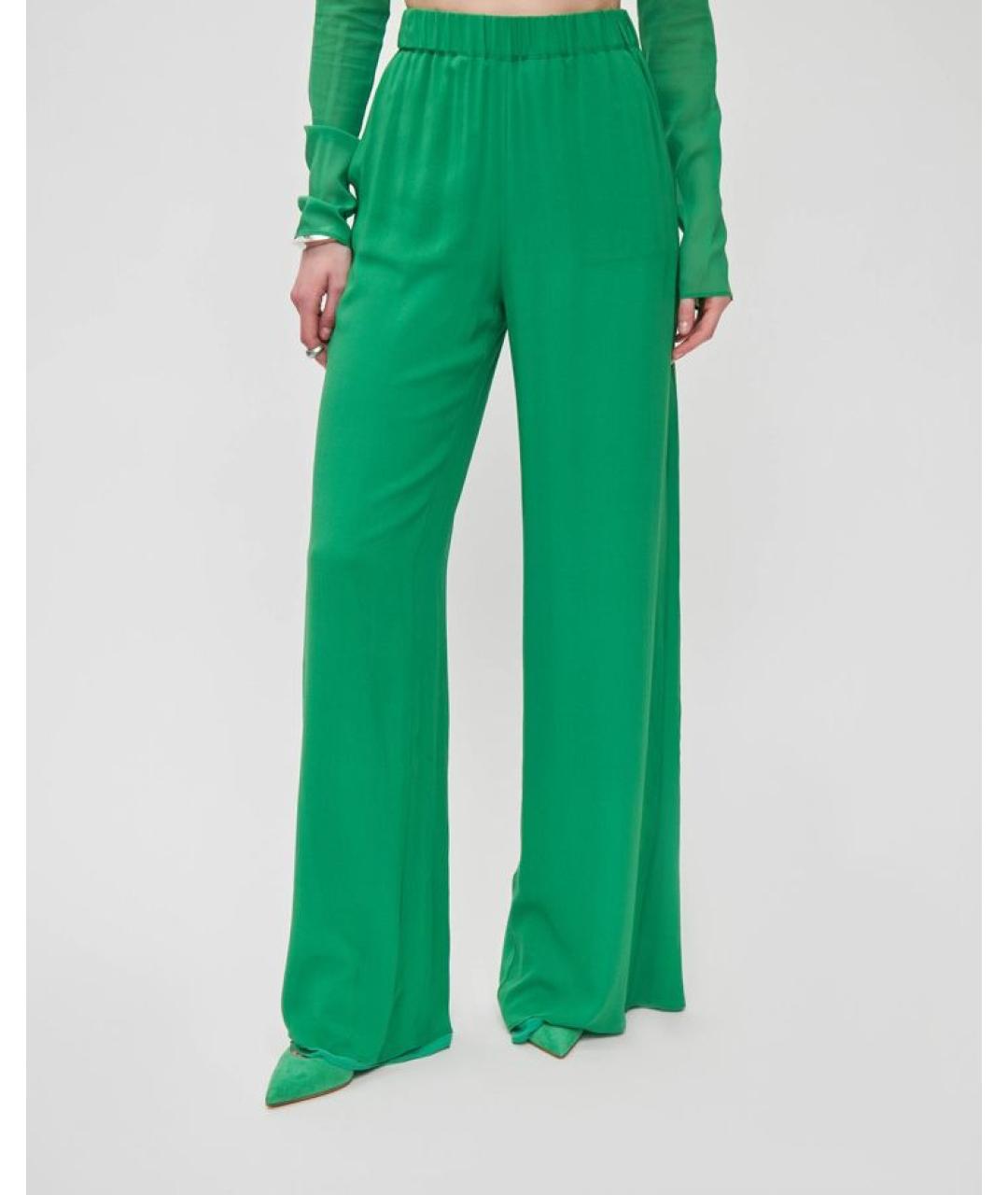 THE ANDAMANE Зеленые брюки широкие, фото 3
