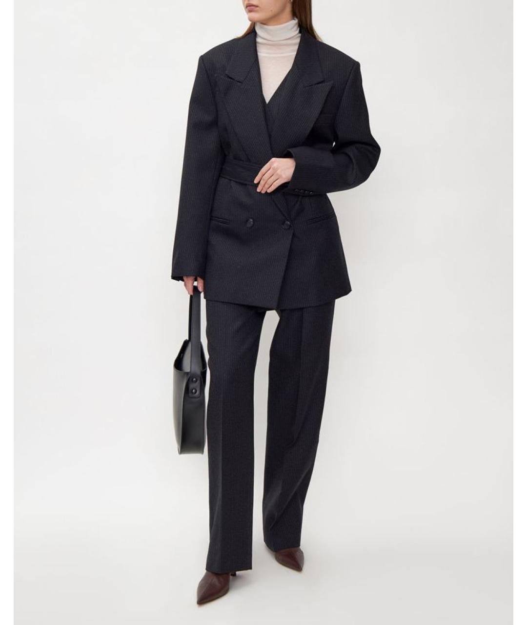 ROHE Синие прямые брюки, фото 2