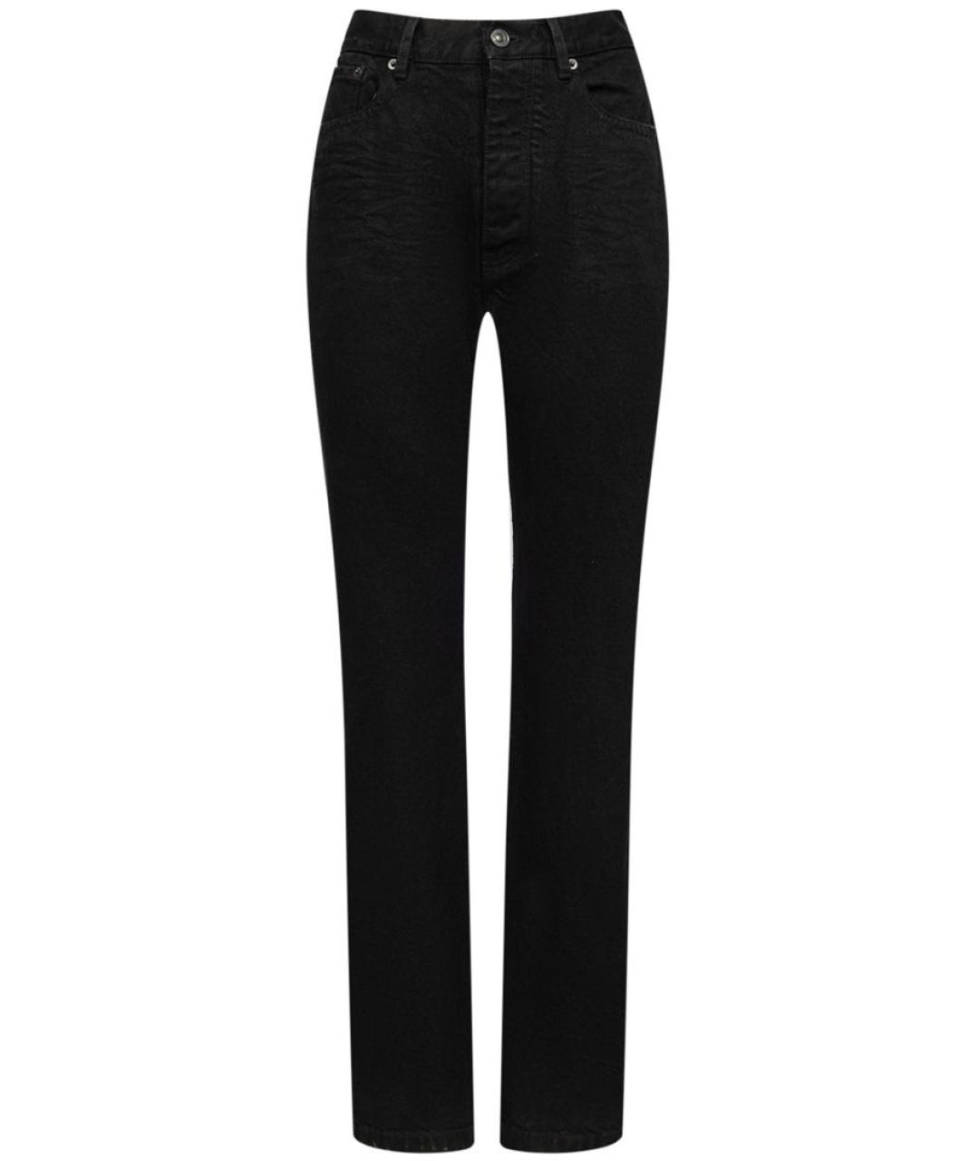 BALENCIAGA Черные хлопковые прямые джинсы, фото 1