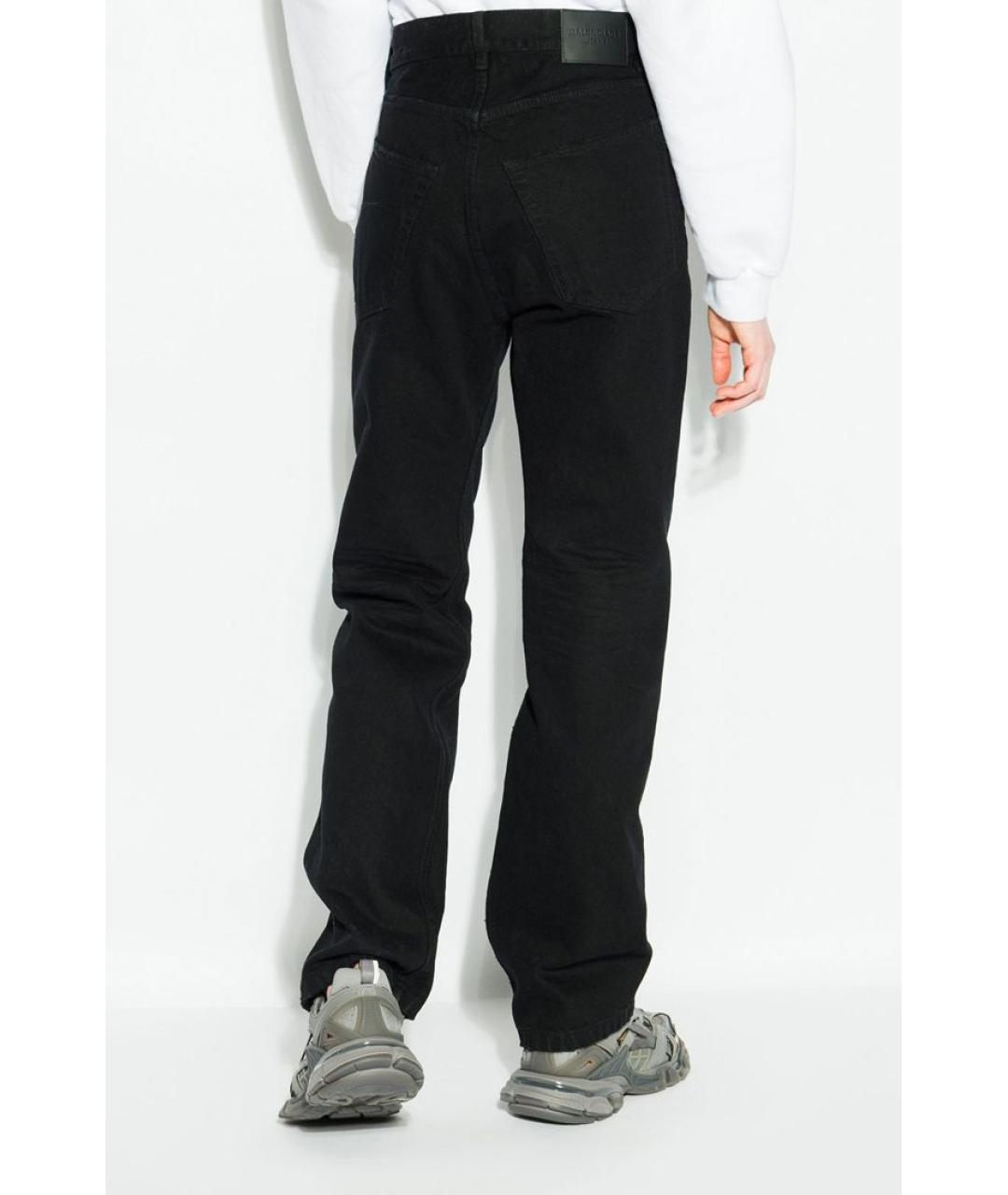 BALENCIAGA Черные хлопковые прямые джинсы, фото 4