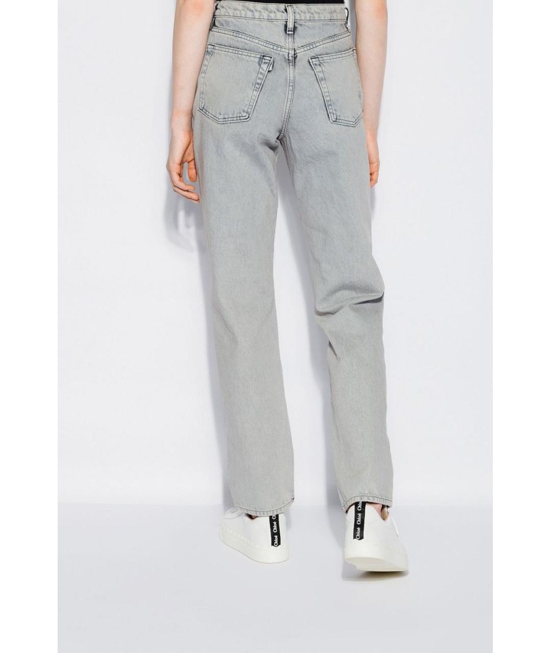 3X1 Серые хлопковые прямые джинсы, фото 4