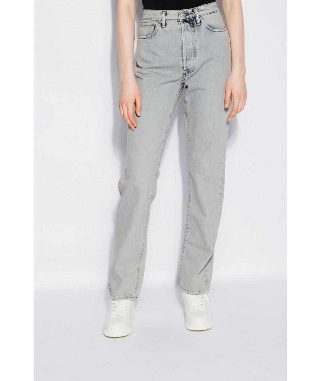3X1 Серые хлопковые прямые джинсы, фото 3