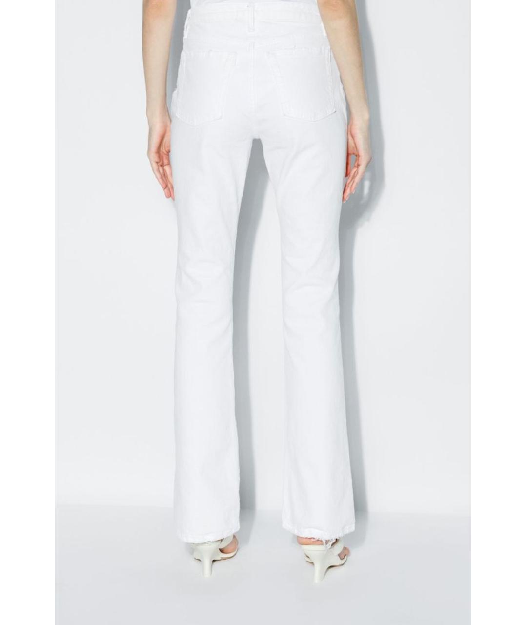 3X1 Белые хлопковые прямые джинсы, фото 4