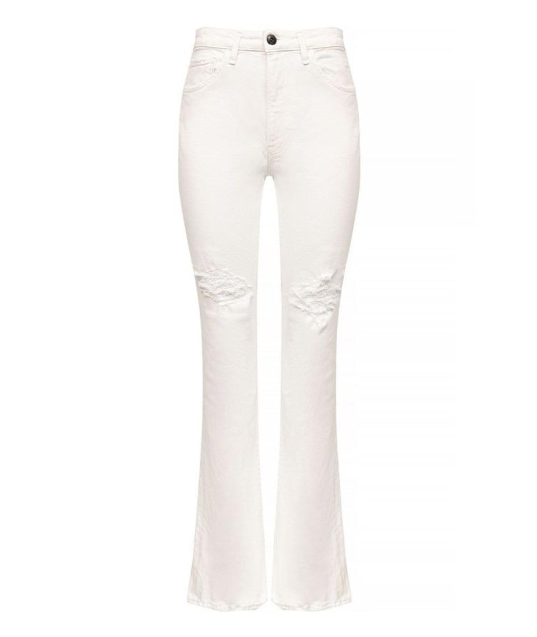 3X1 Белые хлопковые прямые джинсы, фото 1