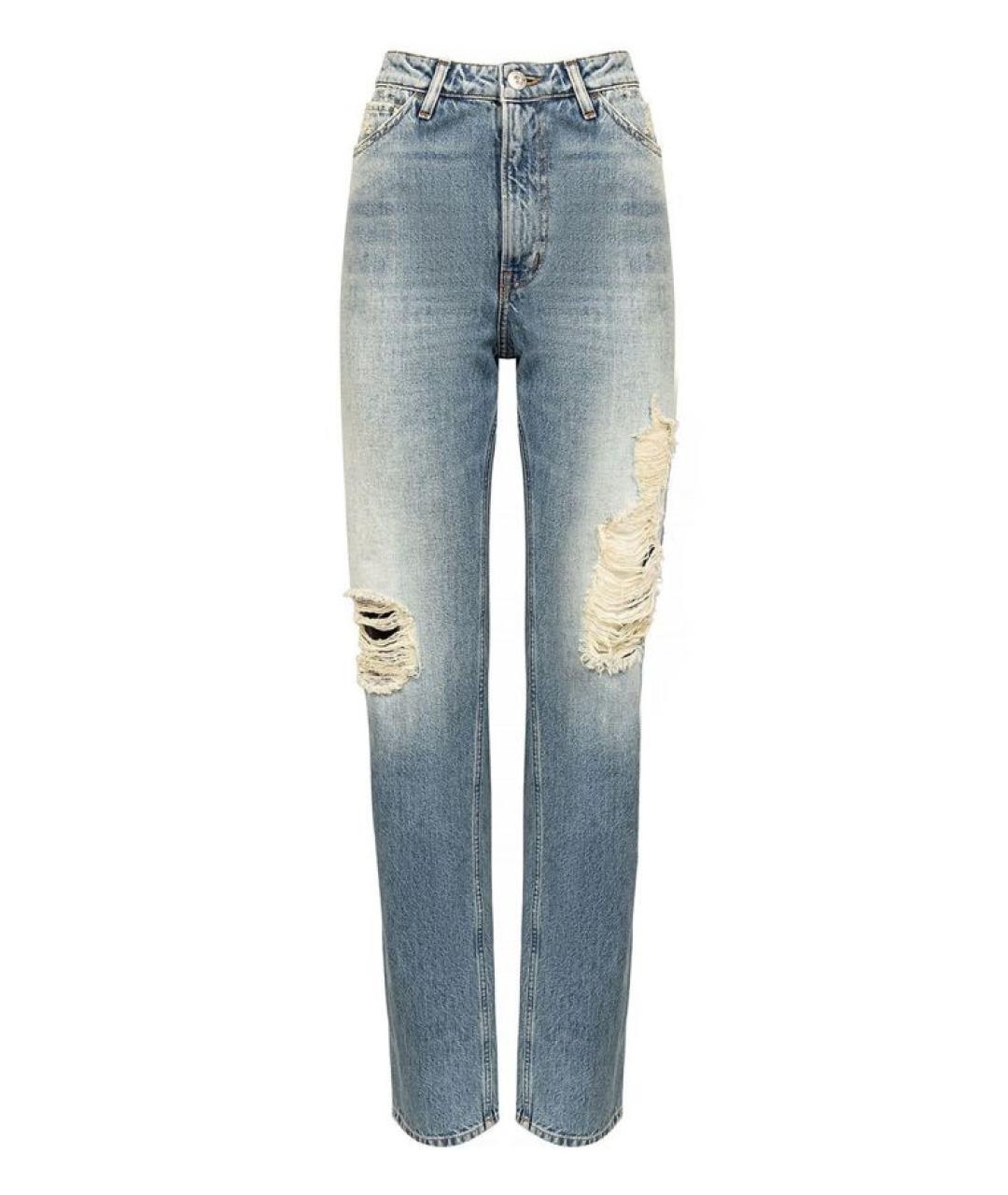 3X1 Голубые хлопковые прямые джинсы, фото 1