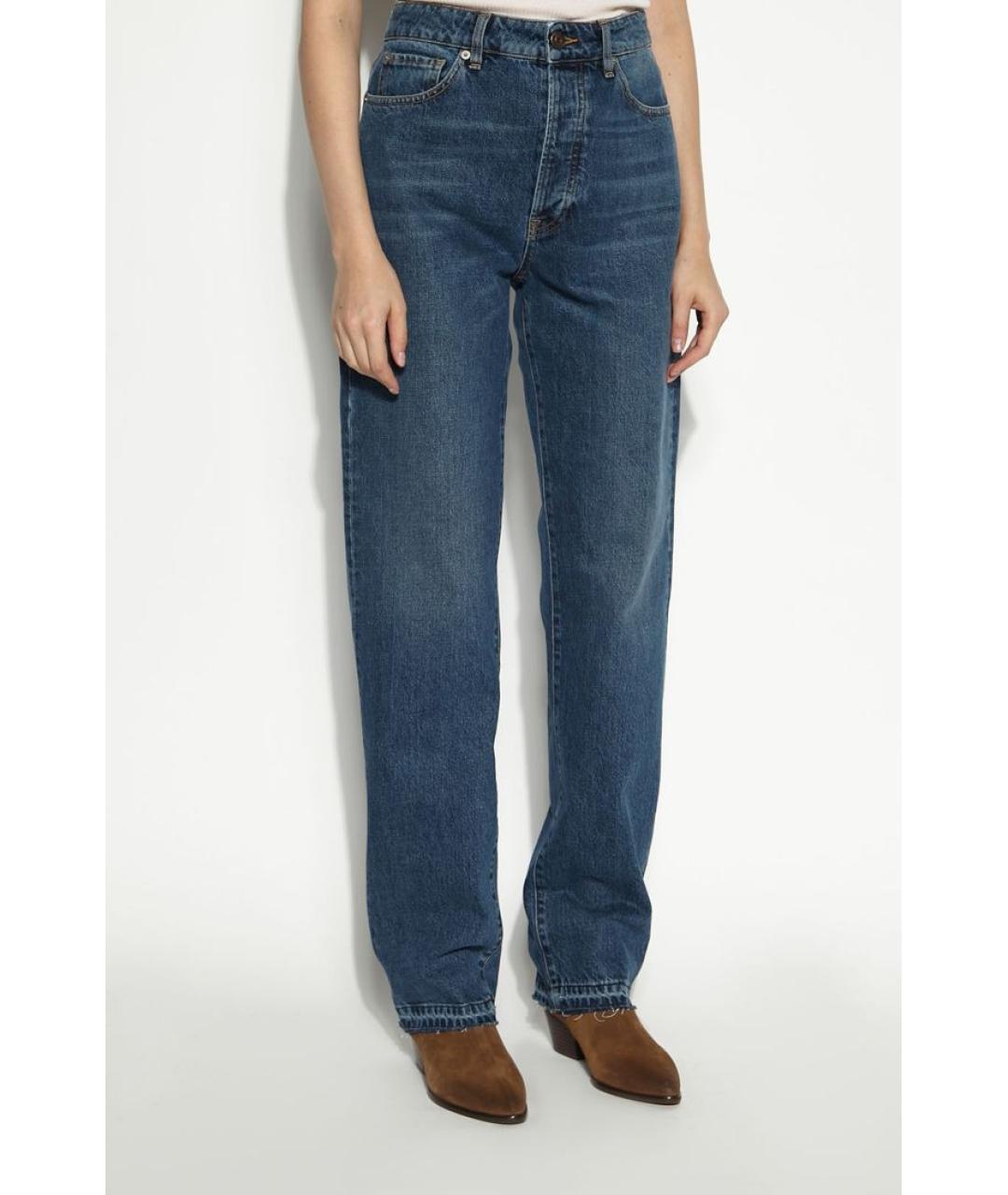 3X1 Синие хлопковые прямые джинсы, фото 3