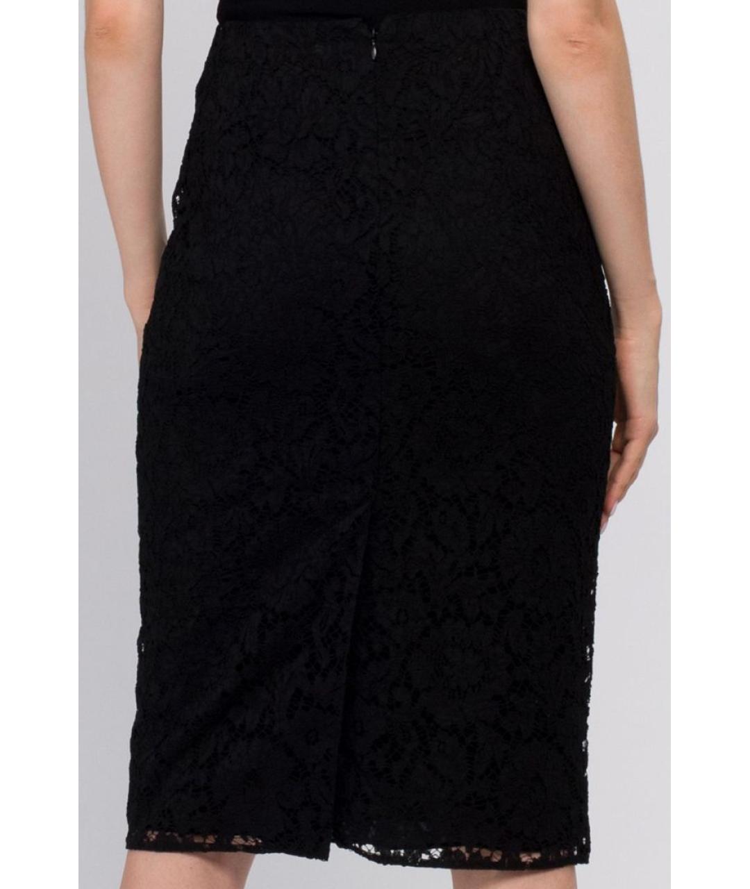 VALENTINO Черная вискозная юбка миди, фото 4