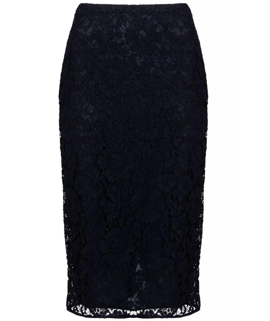 VALENTINO Черная вискозная юбка миди, фото 1