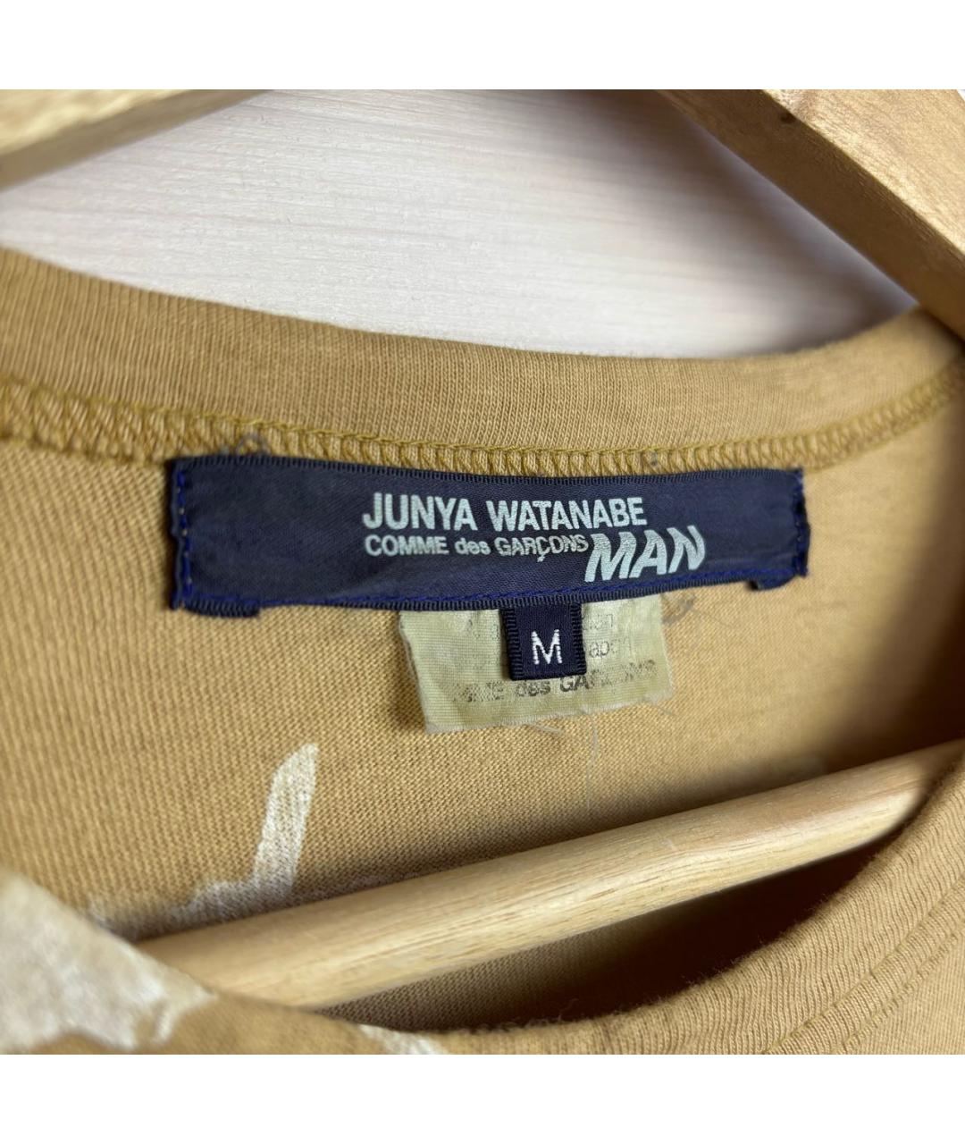 JUNYA WATANABE COMME DES GARÇONS Горчичная хлопковая футболка, фото 3