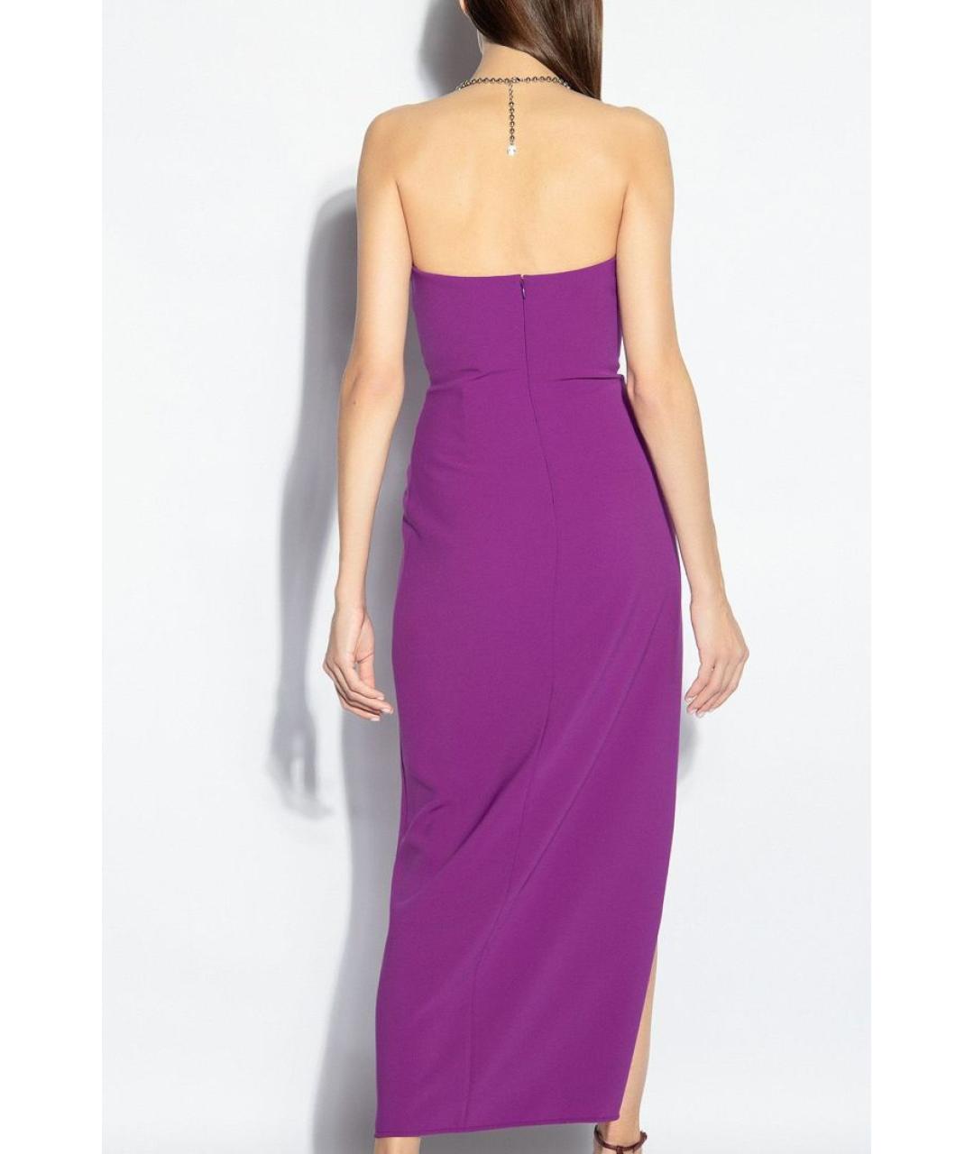 THE ATTICO Фиолетовое полиэстеровое вечернее платье, фото 4