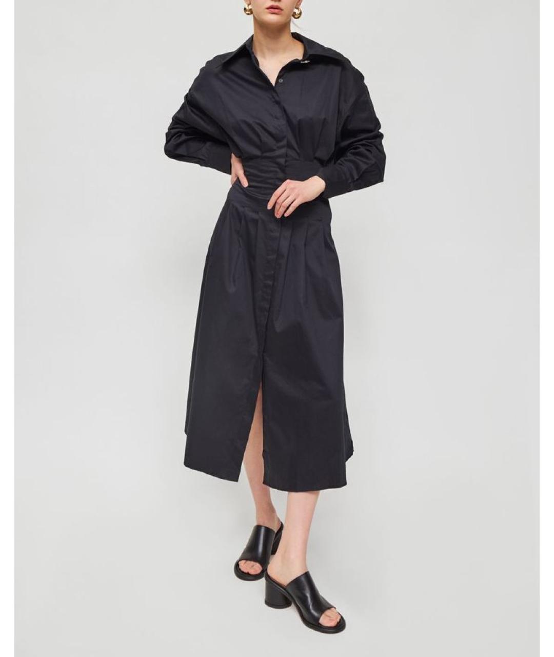 ROHE Черное повседневное платье, фото 3
