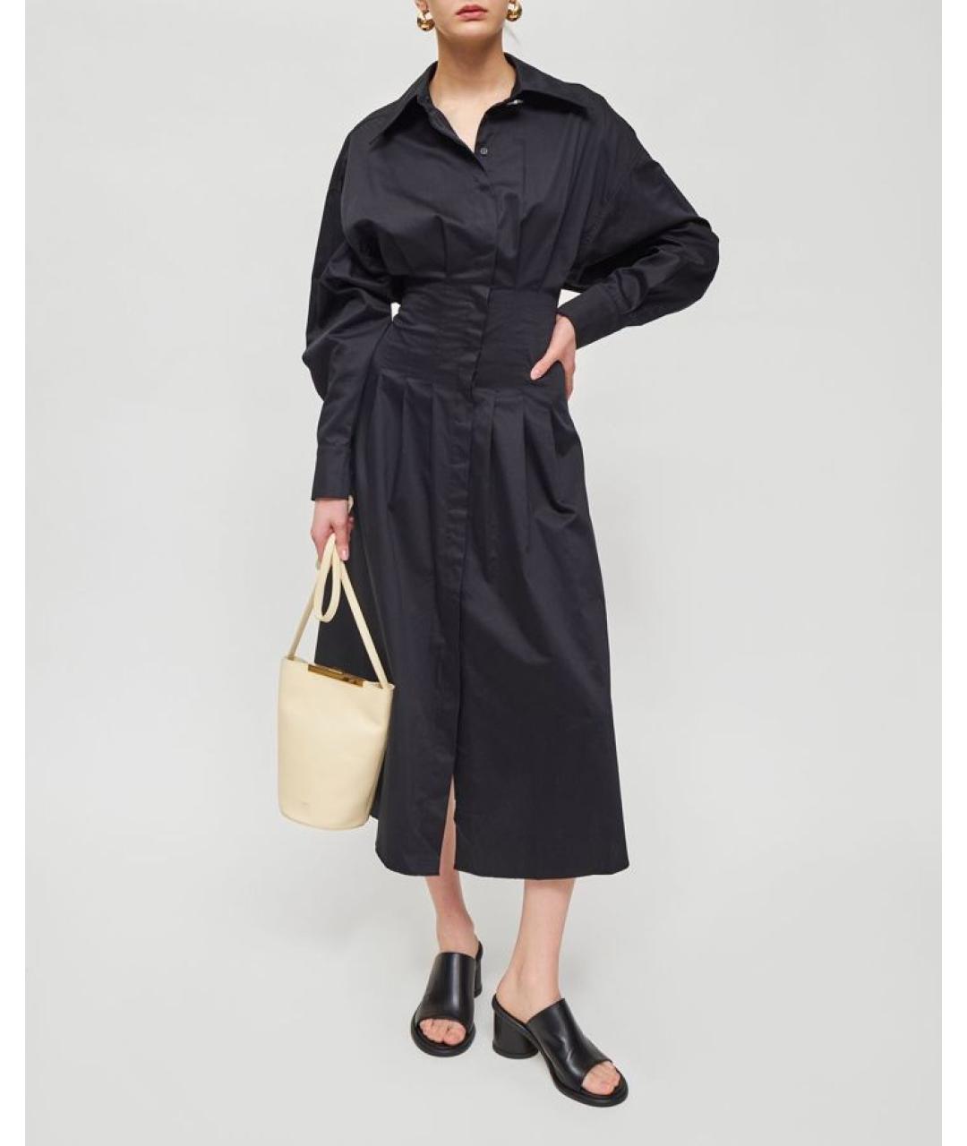 ROHE Черное повседневное платье, фото 2