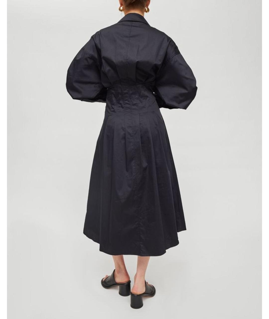 ROHE Черное повседневное платье, фото 4