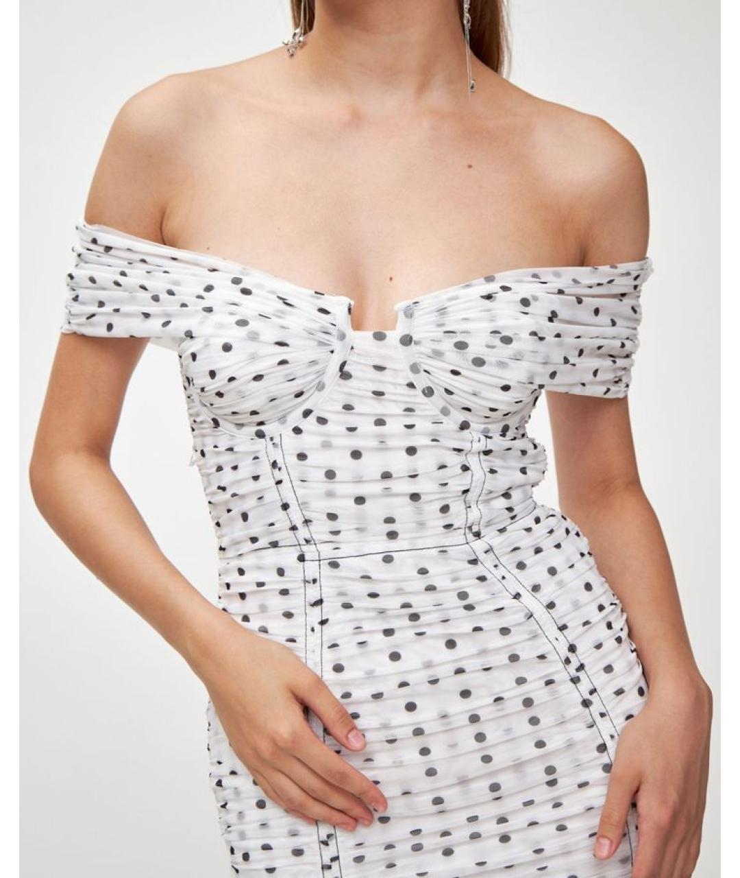 SELF-PORTRAIT Белое повседневное платье, фото 5