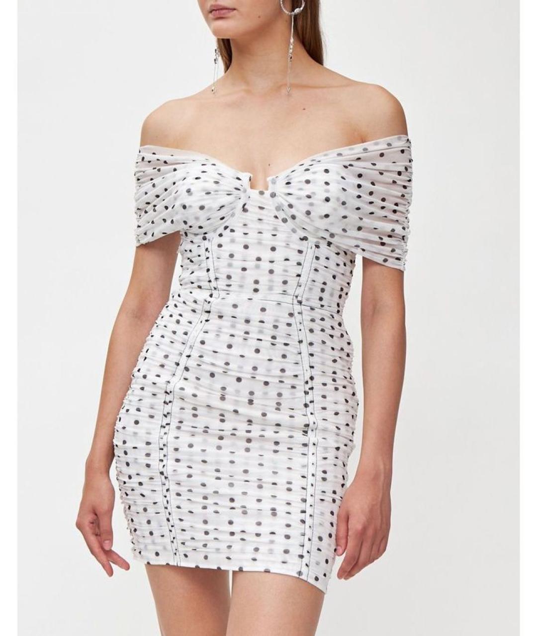 SELF-PORTRAIT Белое повседневное платье, фото 3