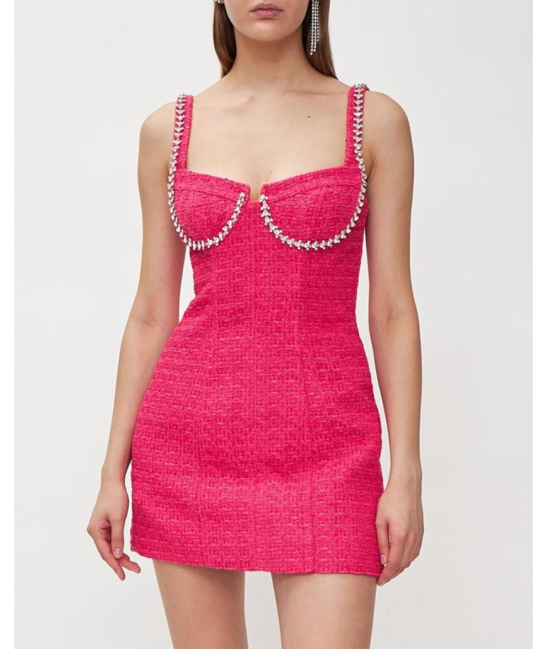 SELF-PORTRAIT Розовое повседневное платье, фото 3