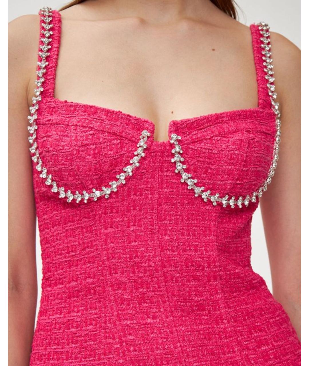 SELF-PORTRAIT Розовое повседневное платье, фото 5