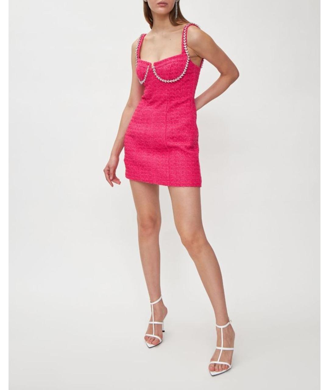 SELF-PORTRAIT Розовое повседневное платье, фото 2