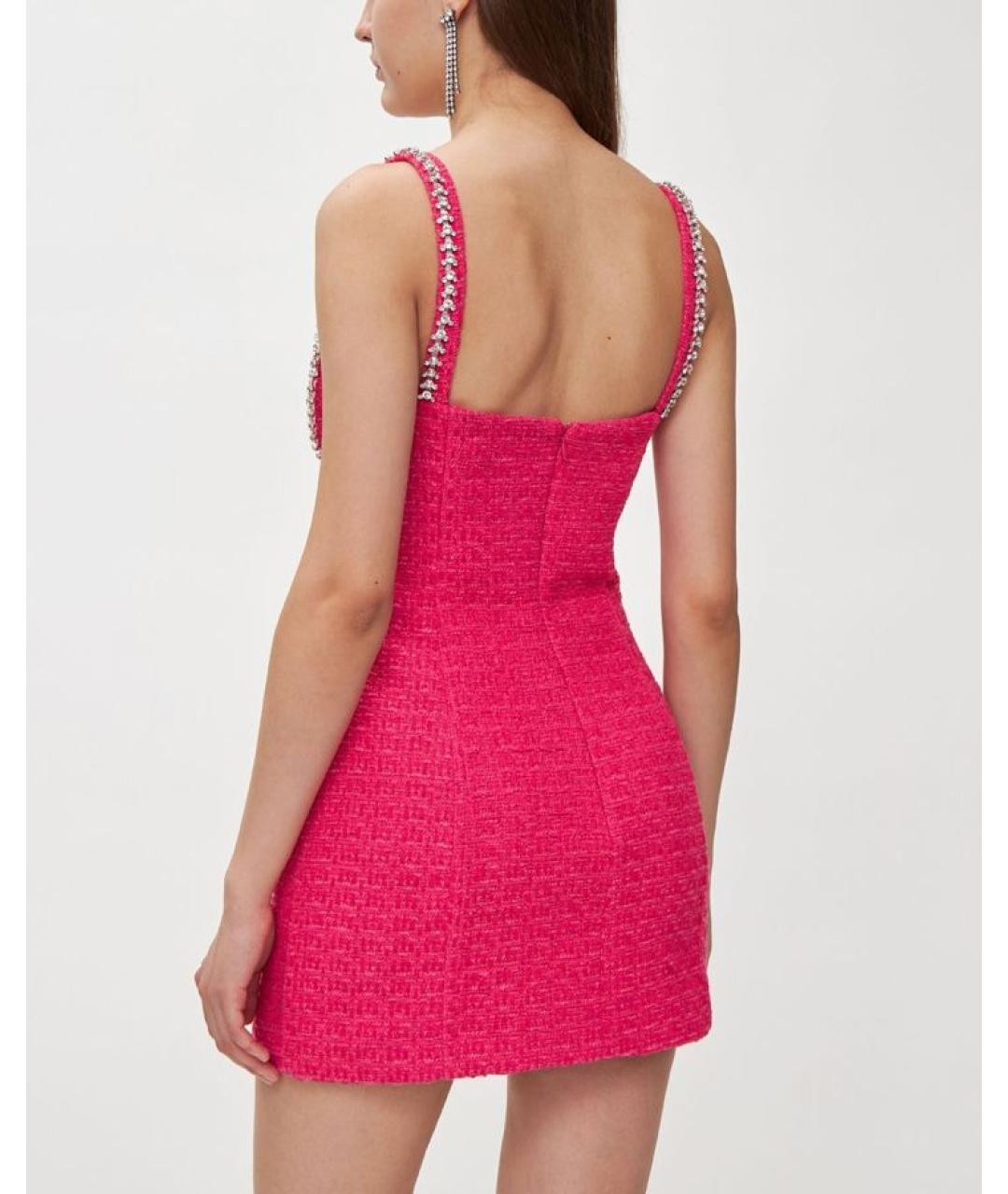 SELF-PORTRAIT Розовое повседневное платье, фото 4