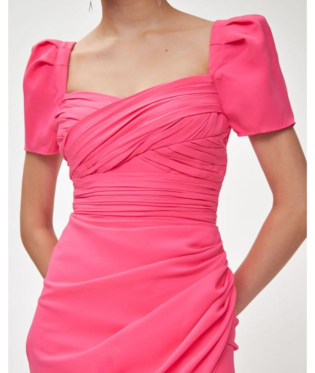 SELF-PORTRAIT Розовое повседневное платье, фото 5