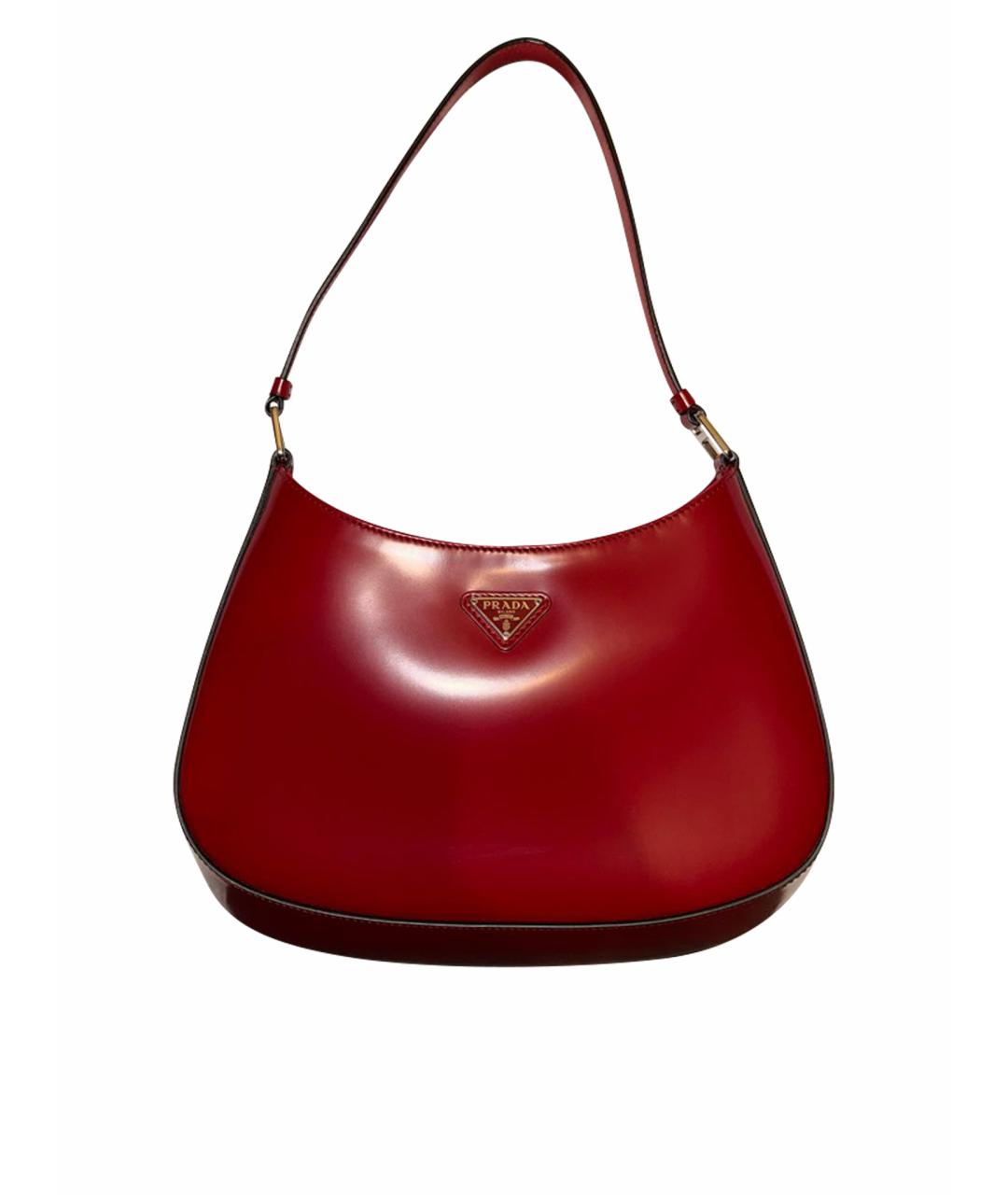 PRADA Красная сумка с короткими ручками из лакированной кожи, фото 1
