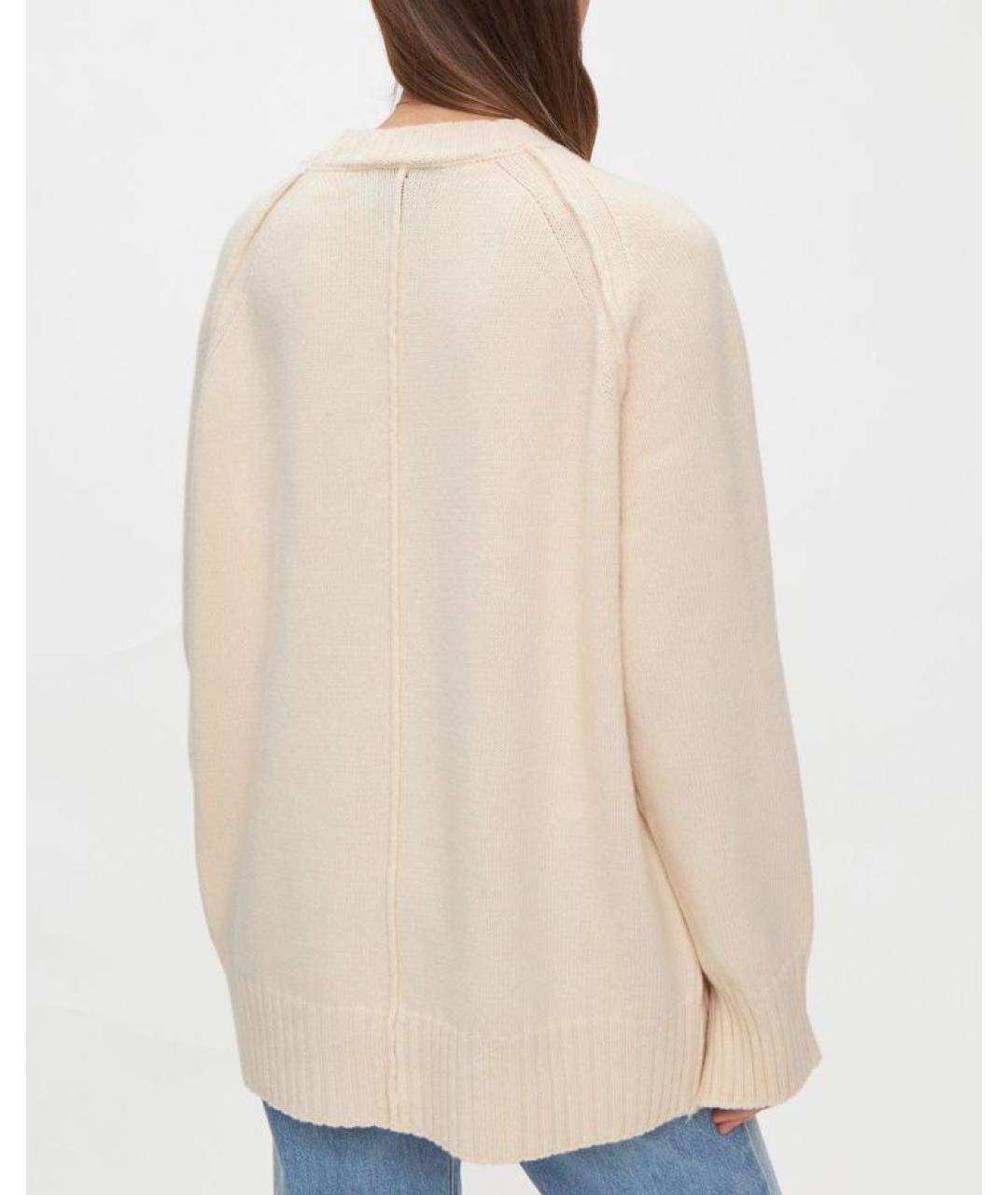 ROHE Бежевый шерстяной джемпер / свитер, фото 4