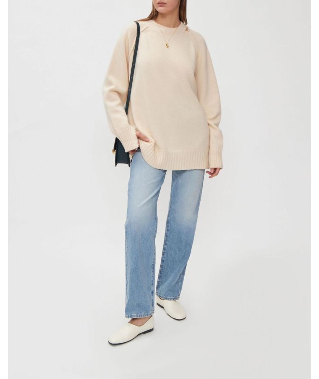 ROHE Бежевый шерстяной джемпер / свитер, фото 2