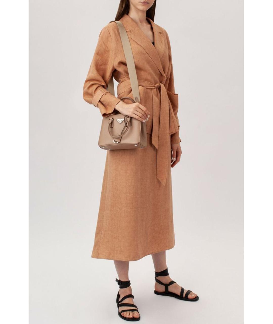 MAX MARA STUDIO Бежевый льняной жакет/пиджак, фото 2