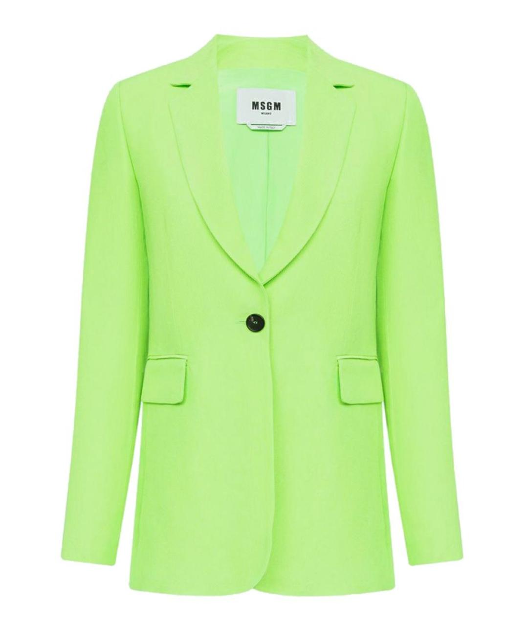 MSGM Зеленый вискозный жакет/пиджак, фото 1