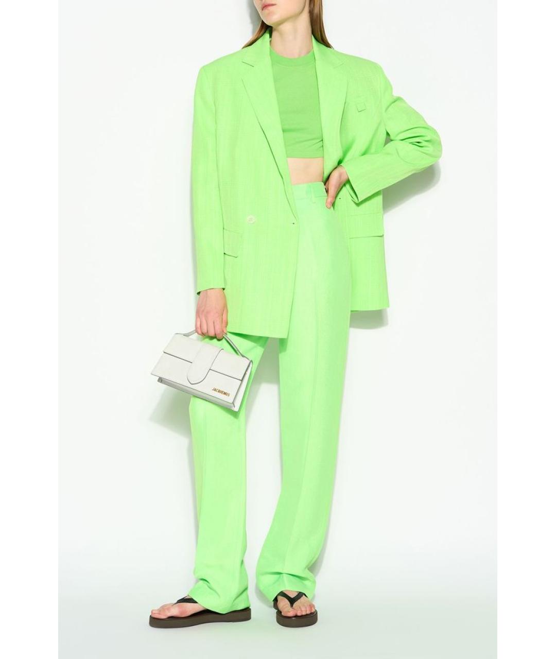 JACQUEMUS Зеленый вискозный жакет/пиджак, фото 2