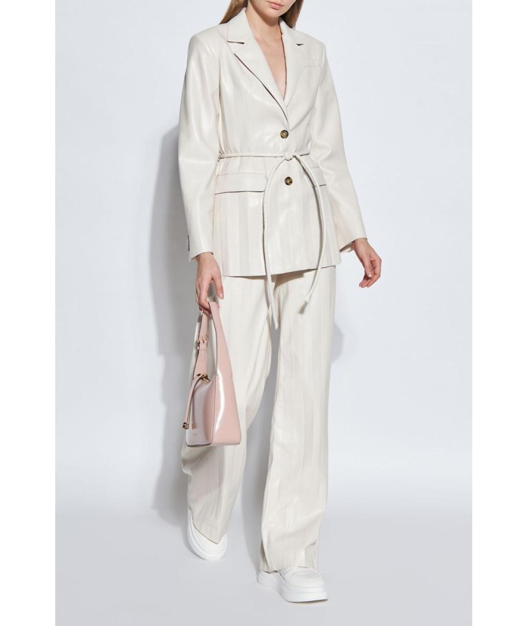 MSGM Белый кожаный жакет/пиджак, фото 2