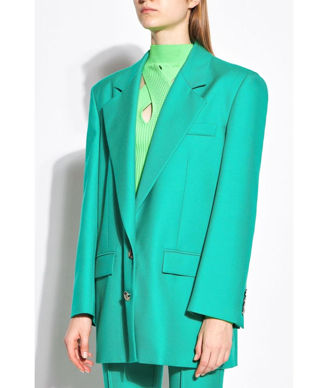 GIUSEPPE DI MORABITO Зеленый шерстяной жакет/пиджак, фото 2