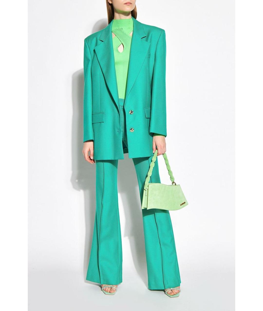 GIUSEPPE DI MORABITO Зеленый шерстяной жакет/пиджак, фото 4