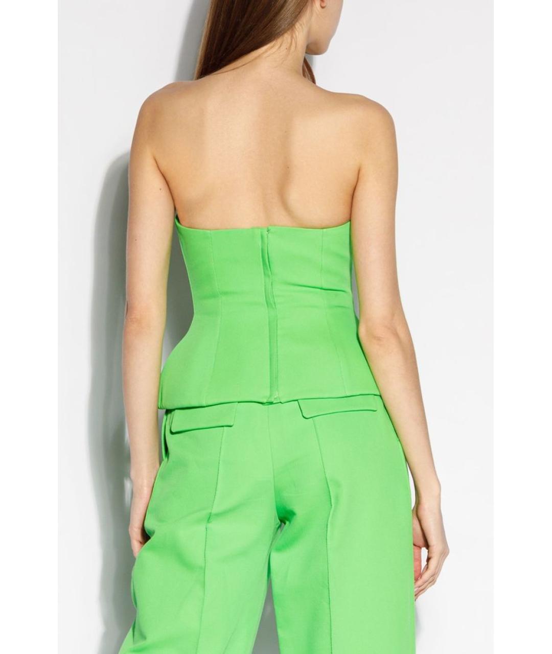 GIUSEPPE DI MORABITO Зеленый хлопковый корсет, фото 4