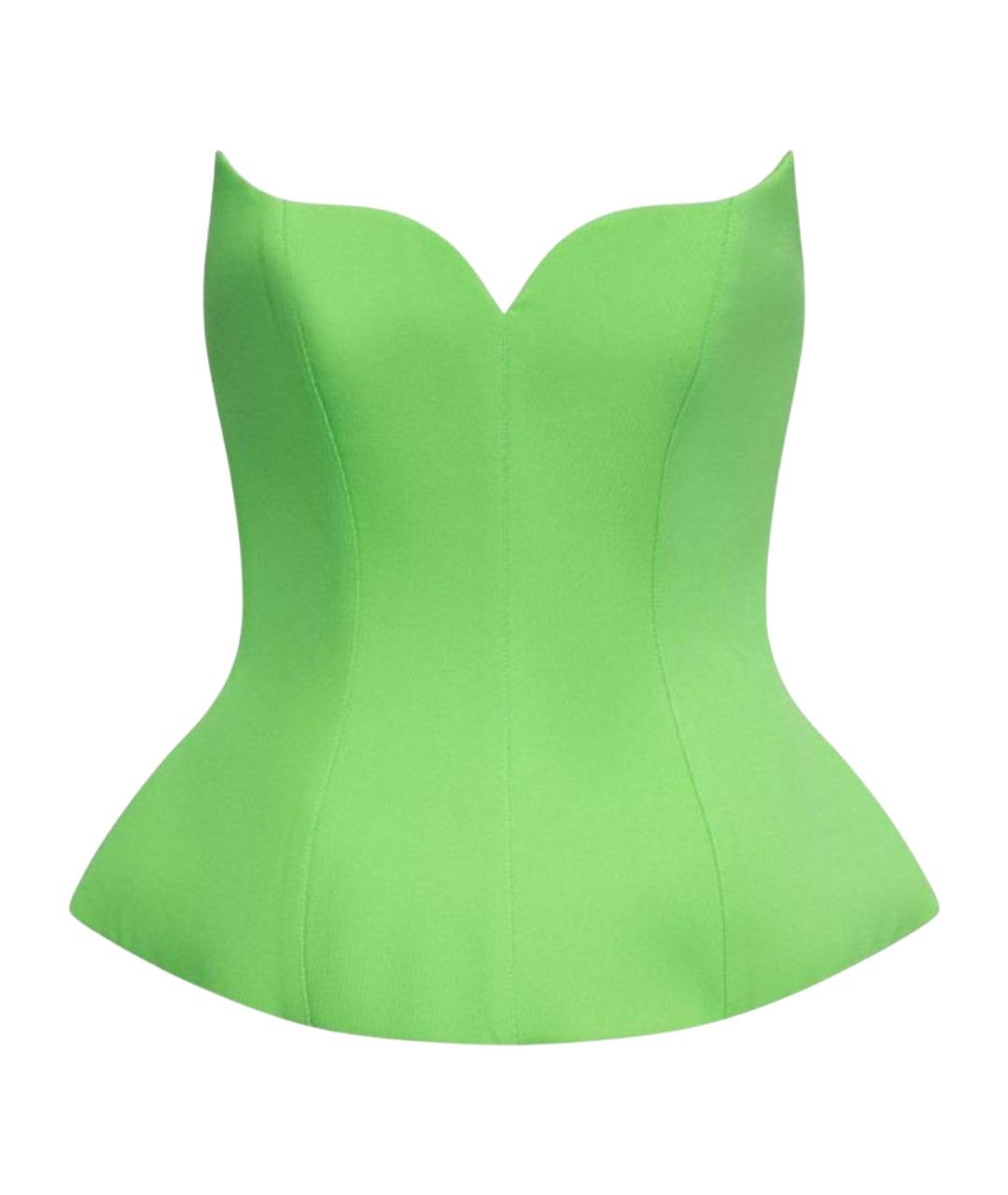 GIUSEPPE DI MORABITO Зеленый хлопковый корсет, фото 1