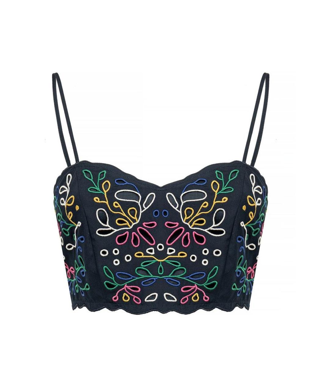 CHLOE Синий хлопковый корсет, фото 1