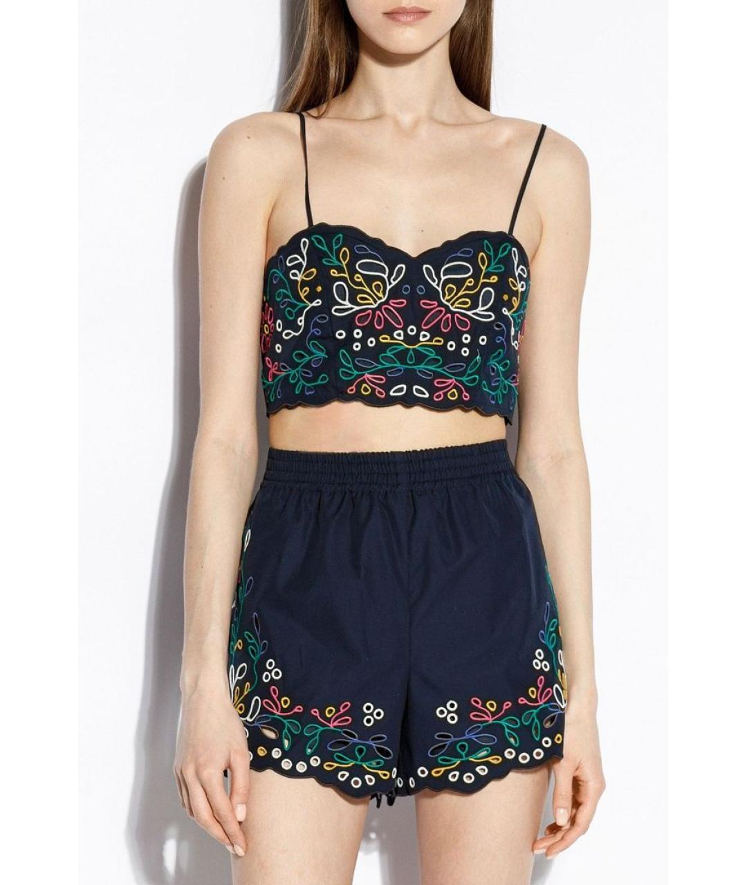 CHLOE Синий хлопковый корсет, фото 3