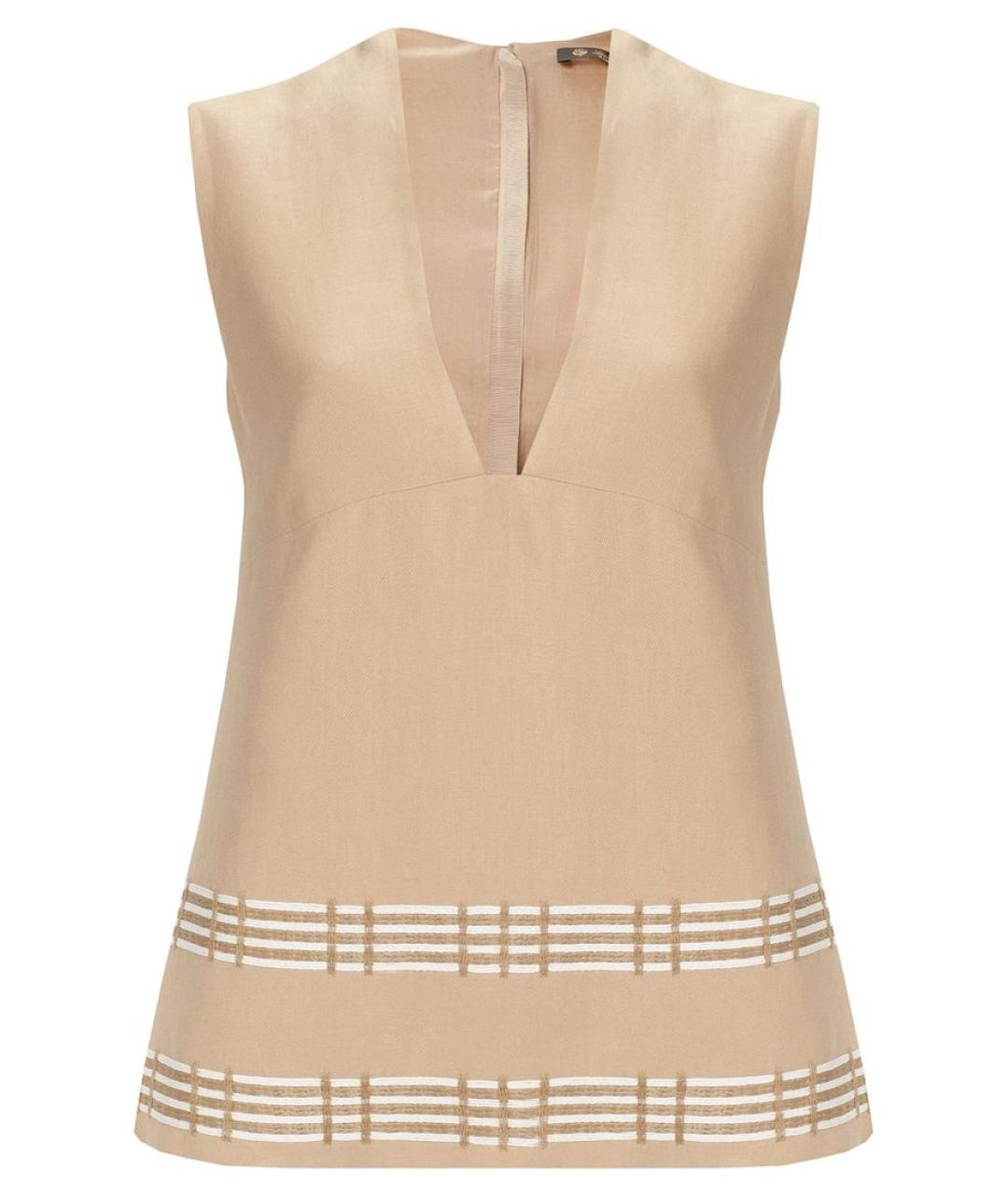 LORO PIANA Бежевая майка, фото 1