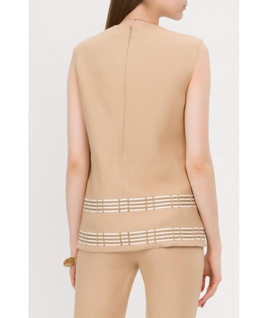 LORO PIANA Бежевая майка, фото 4