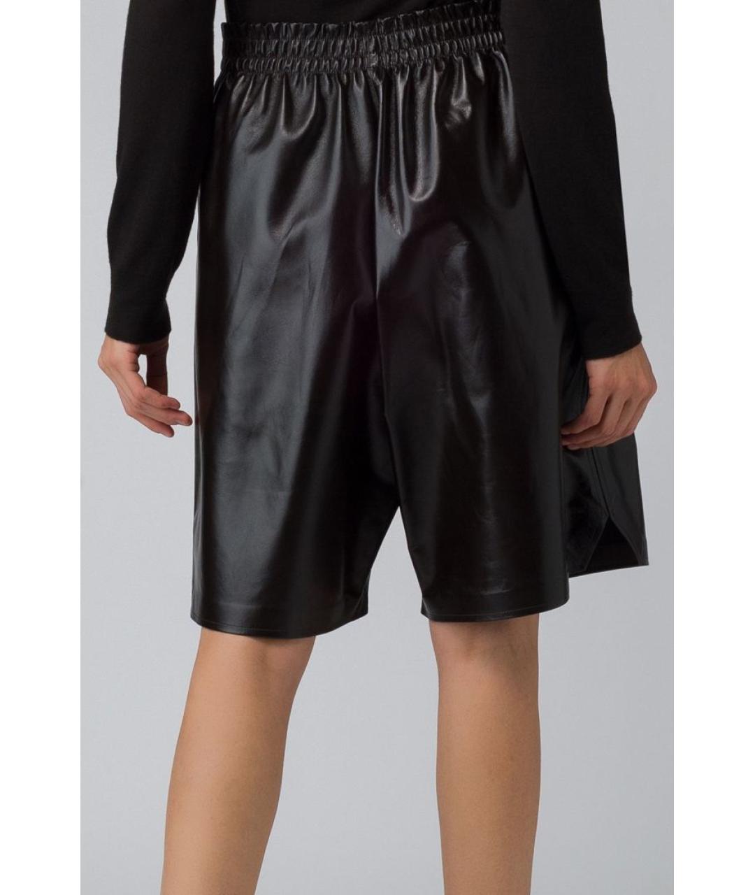 BOTTEGA VENETA Коричневые кожаные шорты, фото 4