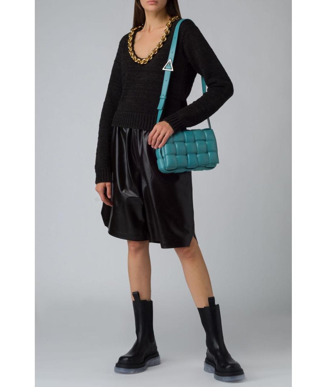 BOTTEGA VENETA Коричневые кожаные шорты, фото 2