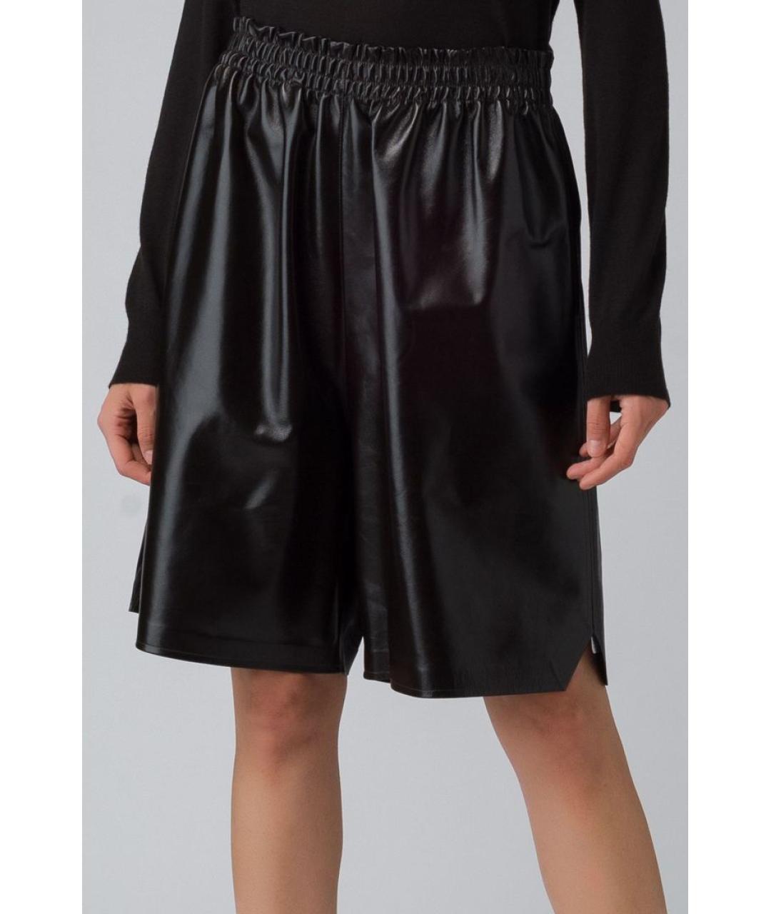 BOTTEGA VENETA Коричневые кожаные шорты, фото 3