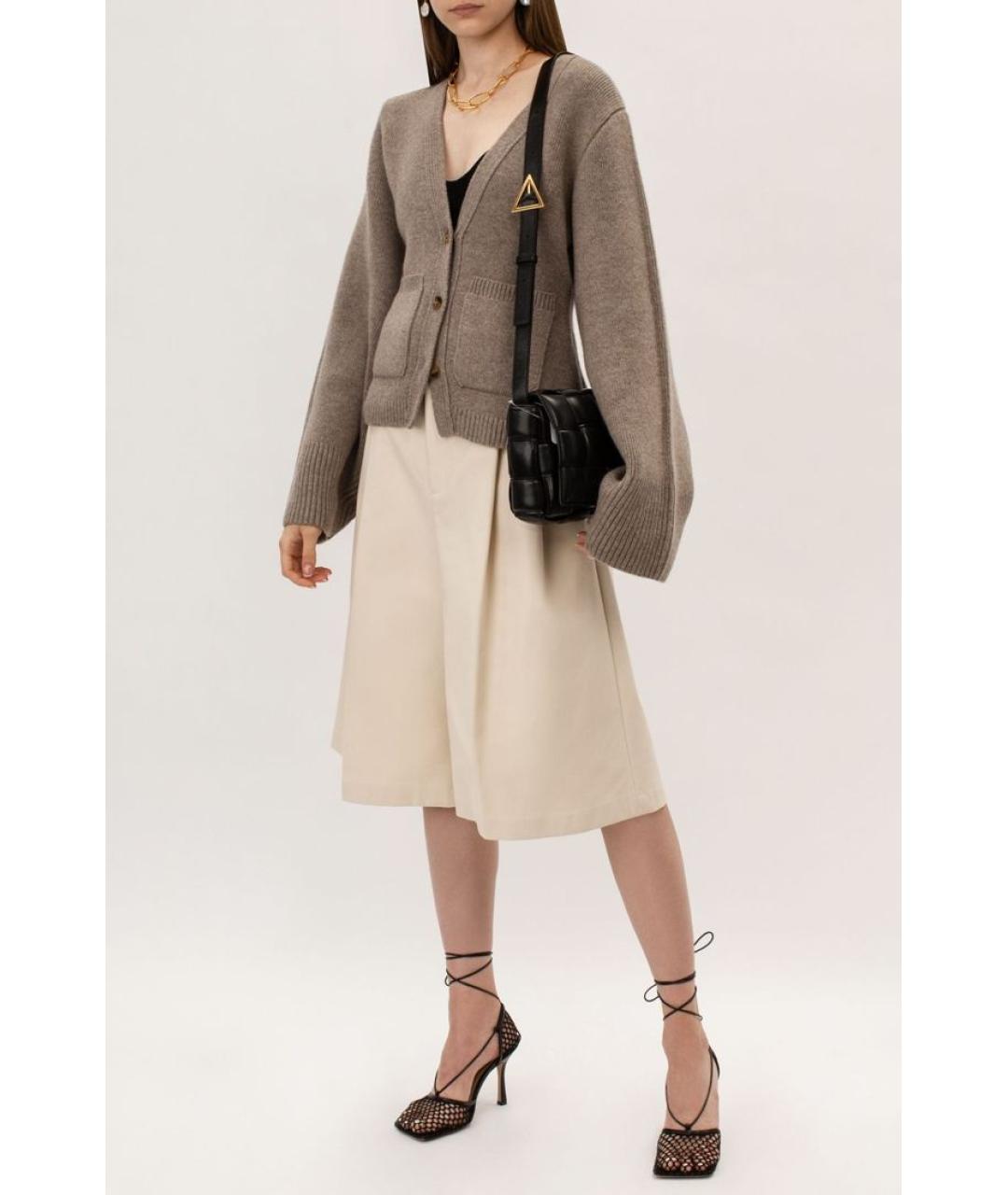 BOTTEGA VENETA Бежевые шерстяные шорты, фото 2