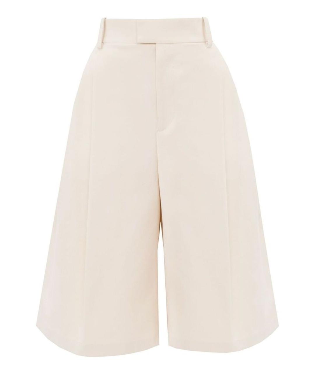 BOTTEGA VENETA Бежевые шерстяные шорты, фото 1