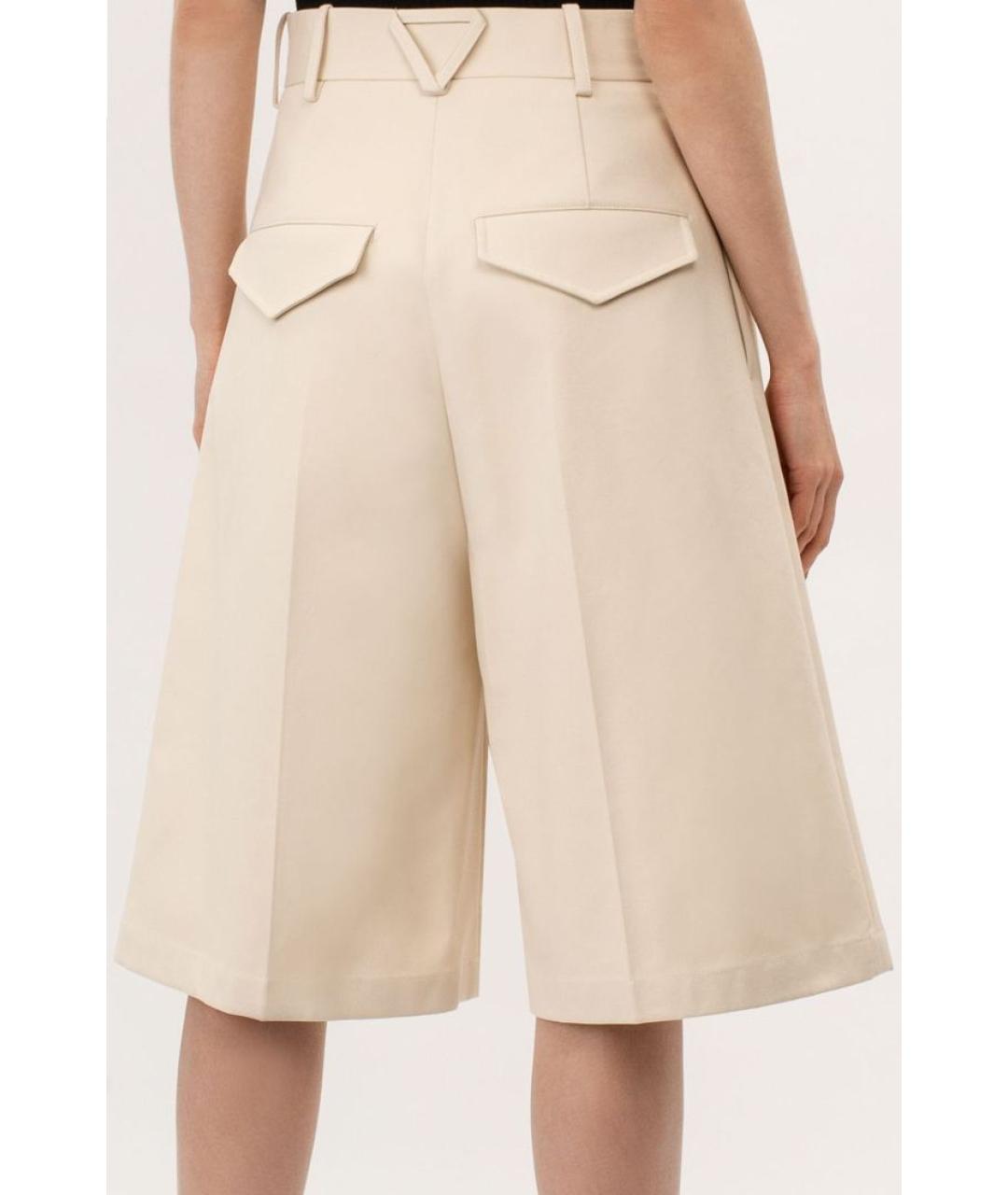 BOTTEGA VENETA Бежевые шерстяные шорты, фото 4