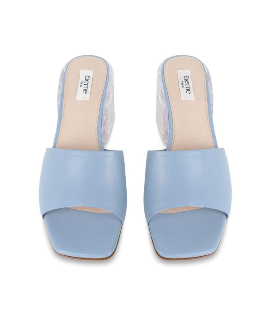 Elleme Голубые кожаные мюли, фото 3
